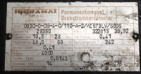 Indramat Rexroth 093C-0-DC-4-C/110-A2/WI573LV/S005 Permanent Magnet Motor used