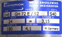 Kendrion GH 72E/52 Dauermagnet used