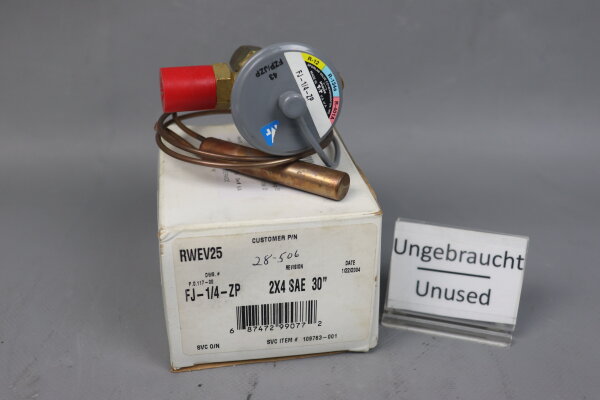 Sporlan FJ-1/4-ZP Expansion Valve Unused OVP