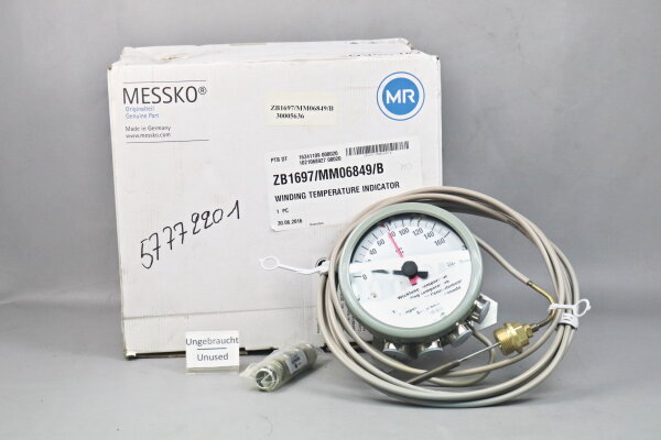 MESSKO MT-ST160WR/4/6m MT-ST Pointer Thermometer -50 bis +80&deg;C Unused OVP