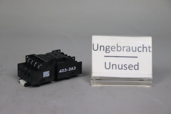 RS 403-263 Relaissockel 10A/250V Unused OVP