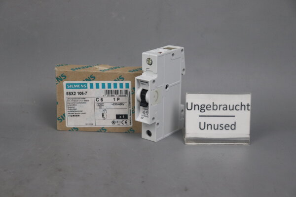 Siemens 5SX2106-7 C6 1P Leitungsschutzschalter 903085 unused OVP