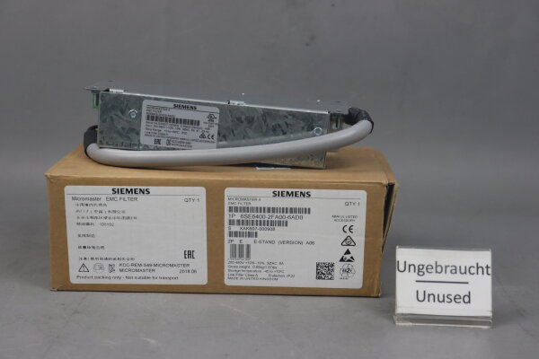 Siemens Micromaster 4 6SE6400-2FA00-6AD0 EMC Filter 200-480V E: A06 Unused OVP