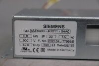 Siemens 6SE6400-4BD11-0AA0 Braking Resistor 2kW 12s Duty Unused OVP