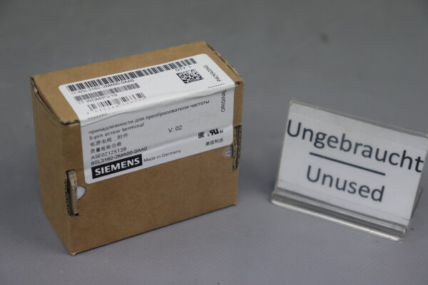 Siemens 6SL3162-2MA00-0AA0 Power Connector with 5-pin screw terminal V:02 sealed