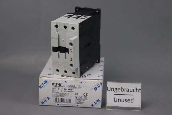 Eaton DILM40 (24V50/60HZ) Leistungssch&uuml;tz 277770 18,5KW XTCE040D Unused OVP