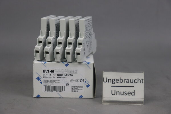 Eaton Moeller 5x NHI11-PKZ0 Normalhilsschalter 072896 XTPAXSA11 Unused OVP