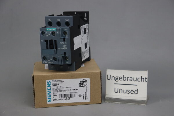Siemens SIRIUS 3RT2027-1AP00 Leistungssch&uuml;tz 230V 50Hz E02 Unused OVP