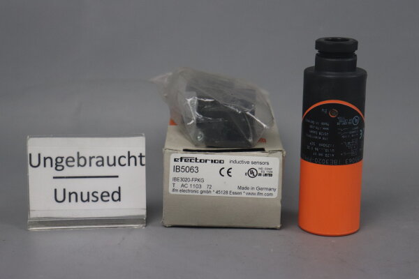 ifm efector IB5063 Induktiver Sensor IBE3020-FPKG 20mm 250mA Unused OVP