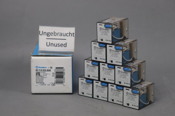 Finder 60.13.9.024.0040 Steckrelais 10xSt&uuml;ck 24VDC 10A 250V Unused OVP