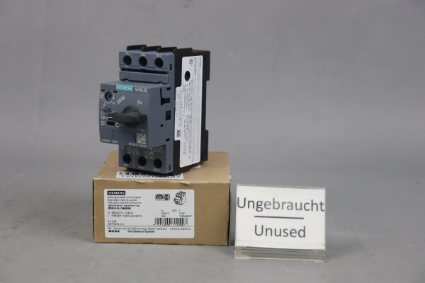 Siemens 3RV2011-1DA10 Leistungsschalter 2,2-3,2A E:03 Unused OVP