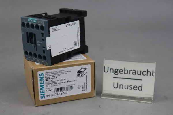 Siemens Sirius 3RH2122-1BB40 E02 Hilfssch&uuml;tz 24V Unused OVP