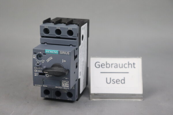 Siemens 3RV2021-4BA10 Leistungssch&uuml;tz 20A E:03 Used