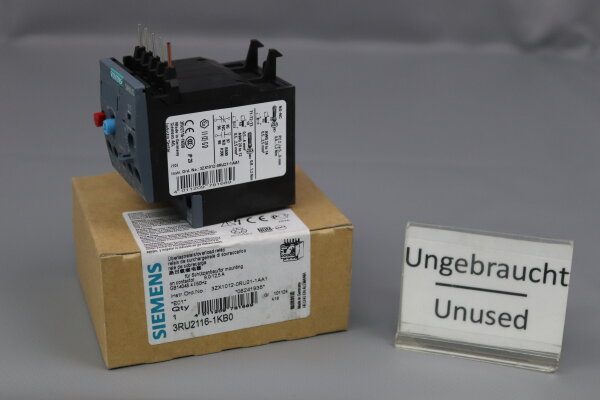 Siemens 3RU2116-1KB0 E01 &Uuml;berlastrelais 9,0-12,5A Unused OVP