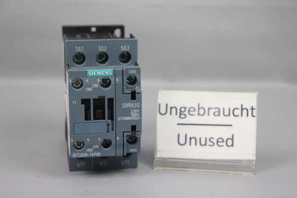 Siemens Sirius 3RT2028-1AP00 Hilfssch&uuml;tz 230V 50Hz E:02 Unused