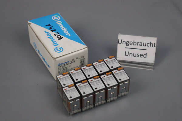 Finder 55.32.8.230.0040 2CO-DPDT Industrie-Relais (10 St&uuml;ck) 230VAC Unused OVP