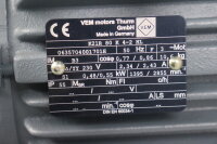 VEM K21R 80 K 4-2 HL Drehstrommotor 0,48/0,55KW 50Hz 1395/2855rpm Unused OVP