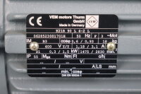 VEM K21R 90 L 4-2 L Drehstrommotor 0,3/1,5KW 50Hz 1475/2830rpm Unused