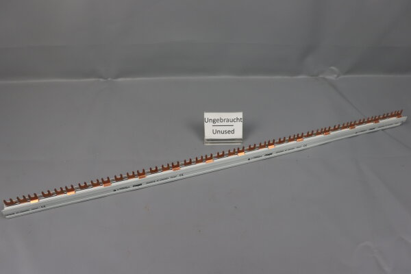 Hager KDN363B Phasenschiene 3-polig 10 mm&sup2; 63A 57 Module ca. 70cm Unused damaged