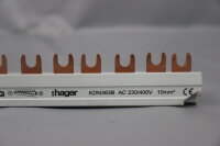Hager KDN363B Phasenschiene 3-polig 10 mm&sup2; 63A 57 Module ca. 70cm Unused damaged