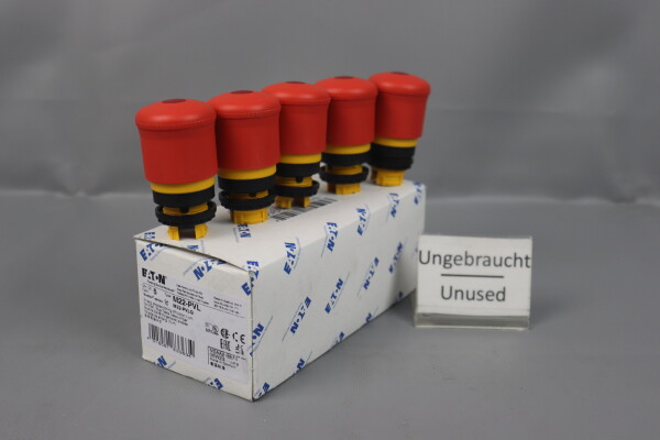 Eaton 5x M22-PVL Not-Halt/Aus-Taste 216878 Unused OVP
