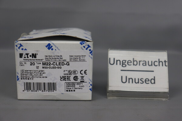 Eaton 20x M22-CLED-G Leuchtelement 216571 12-30V Unused OVP