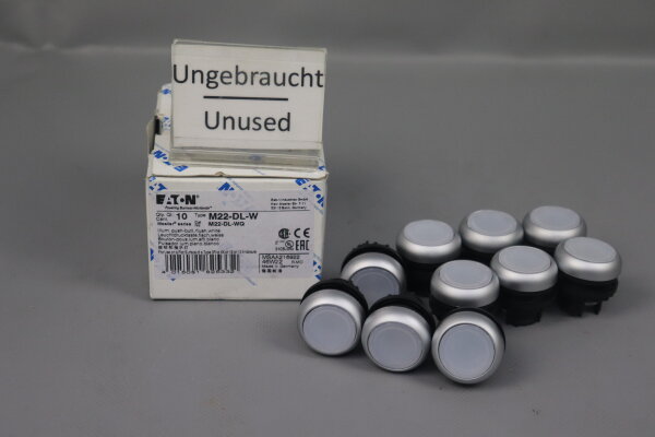 EATON M22-DL-W  Leuchtdrucktaster Wei&szlig; 10xSt&uuml;ck 216922 Unused OVP
