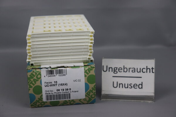Phoenix Contact UC-WMT (15x4) 0819398 Leitermarker V/C:02 (10 St&uuml;ck) Unused OVP
