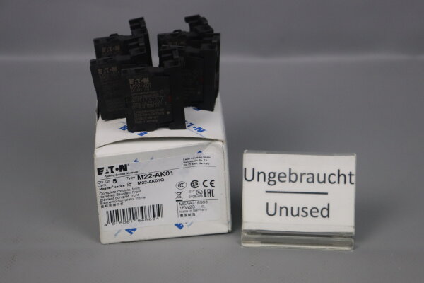 Eaton M22-AK01 Komplett-Baustein Front 216503 500V (5 St&uuml;ck) Unused OVP