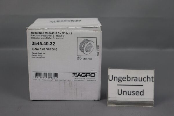 AGRO 22x 3545.40.32 Reduktion Ms M40x1.5-M32x1.5 126348340 Unused