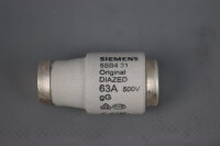 Siemens 25x 5SB431 DIAZED-Sicherungseinsatz 63A 500V gG Unused OVP