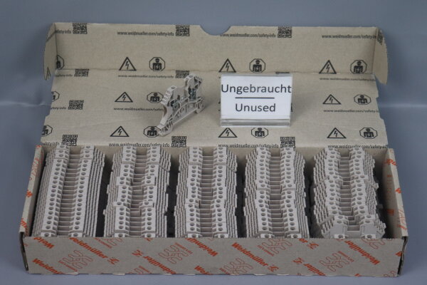 Weidm&uuml;ller 1020000000 Durchgangs-Reihenklemme WDU 2.5 100xSt&uuml;ck Unused OVP