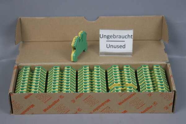 Weidm&uuml;ller 1010200000 Schutzleiter-Reihenklemme WPE 6 50xSt&uuml;ck Unused OVP