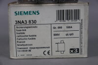 Siemens 3NA3 830 NH000-Sicherungseinsatz 3NA3830 100A (3 Stk.) 500V Unused OVP