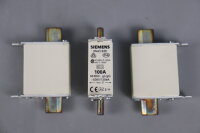 Siemens 3NA3 830 NH000-Sicherungseinsatz 3NA3830 100A (3 Stk.) 500V Unused OVP