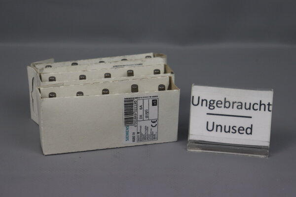 Siemens 5SB2 31 DIAZED Sicherungseins&auml;tze 6A 500V  (15 St&uuml;ck) Unused OVP