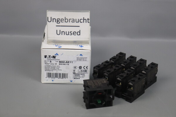 EATON M22-AK11 Kontaktelement Komplett-Baustein 216505 5xSt&uuml;ck Unused OVP
