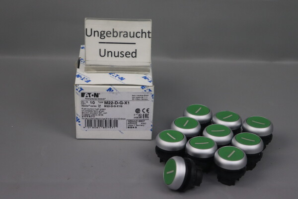 EATON M22-D-G-X1 Drucktaste 216607 Flach Gr&uuml;n 10xSt&uuml;ck Unused OVP