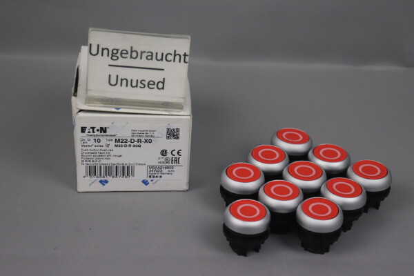 EATON M22-D-R-X0 Drucktaste 216605 Flach Rot 10xSt&uuml;ck Unused OVP