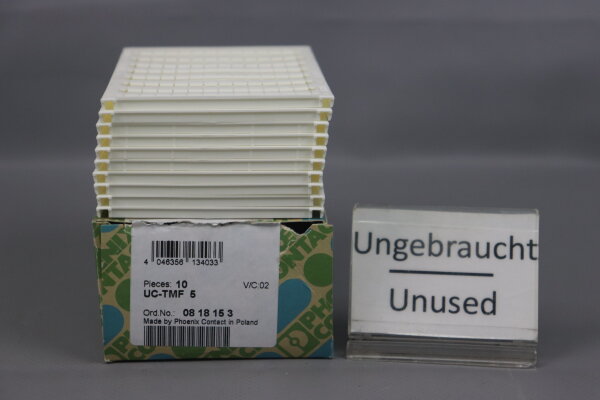 Phoenix Contact UC-TMF 5 Terminal marker 0818153 V/C:02 (10 pieces) Unused OVP