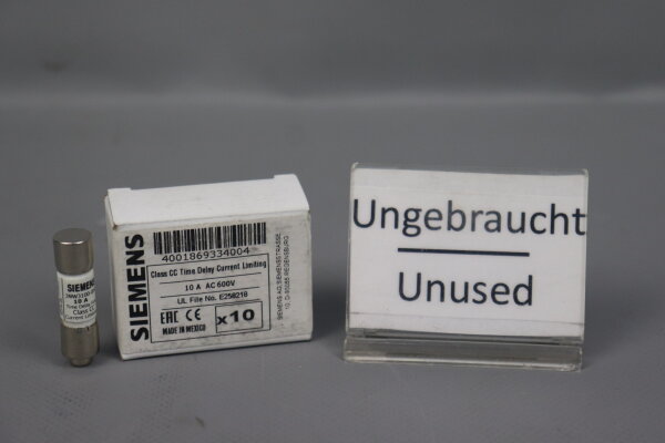 Siemens 3NW3100-0HG Cylinder fuse-link 10A 600VAC (10 pieces) Unused OVP