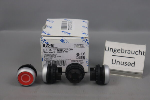 Eaton 10x M22-D-R-XO Drucktaste 216605 Unused OVP