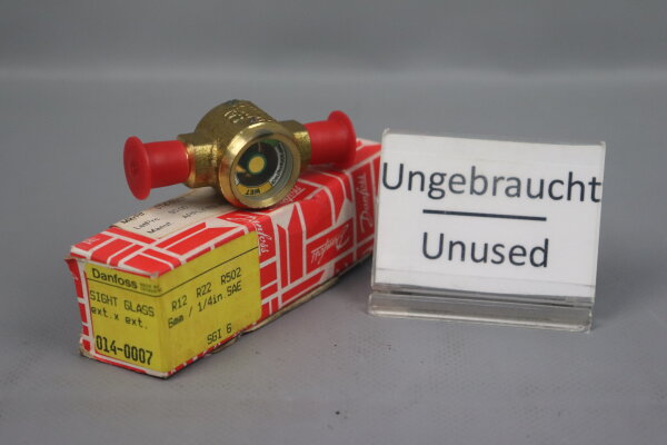 Danfoss 014-0007 Sight Glass ext. x ext. 6 mm 1/4in. SAE Unused OVP