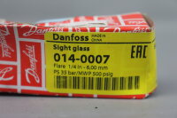 Danfoss 014-0007 Sight Glass flare 1/4 in-6,00mm 35 bar...
