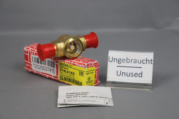 Danfoss 014L0163 Sight glass flare 1/2 in-12,00mm SGP 12 N Unused OVP