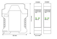 GM International D1020D SIL 2 Powered Isolating Driver Smart-HART&reg; compatible DIN-Rail
