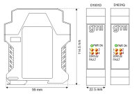 GM International D1031Q SIL 2 Switch/Proximity Detector Repeater Transistor Output DIN-Rail Models D1031D, D1031Q