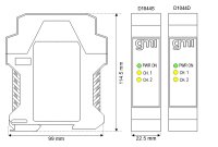 GM International D1044S SIL 2 - SIL 3 Digital Relay Output Loop / Bus Powered DIN-Rail