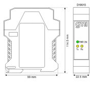 GM International D1061S RS422 / RS485 Isolating Repeater DIN-Rail Model D1061S