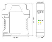 GM International D1061S-077 RS422 / RS485 Fieldbus Isolating Repeater DIN-Rail Model D1061S-077